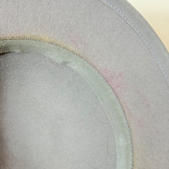 Canadian Wool Cloche Hat with Veil Gray Felt Vintage Millinery Retro 1940s Style - Picture 14 of 16